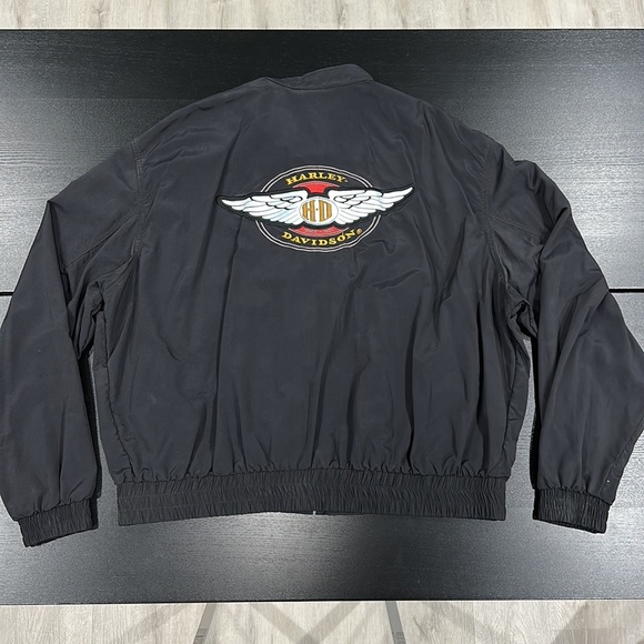 Harley-Davidson Vintage Zip Nylon Windbreaker Jacket - 3XL - Picture 2 of 9